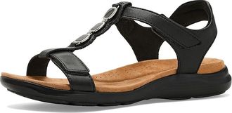 Clarks Kitly Gem Womens Sandals Black Leather : 8.5 B - Medium