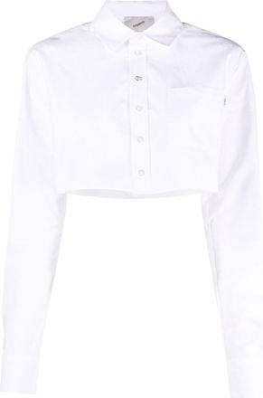 Coperni White Cotton cropped shirt