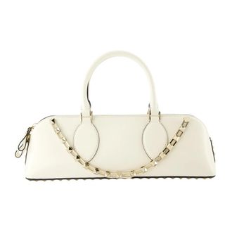 Valentino Garavani Rockstud East-West Handtas - Dames - Handtassen - Wit - ONE Size - Leer - Tassen