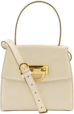 Celine Pre-owned Handbags, female, White, Size: ONE SIZE Pre-owned Vintage Leather Handbag