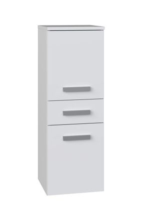 Hucoco Hucoco - Nina - Mueble De Ba&ntilde;o 2 Puertas + 1 Caj&oacute;n - 30x30x85cm - Columna Baja De Almacenaje Para Ba&ntilde;o