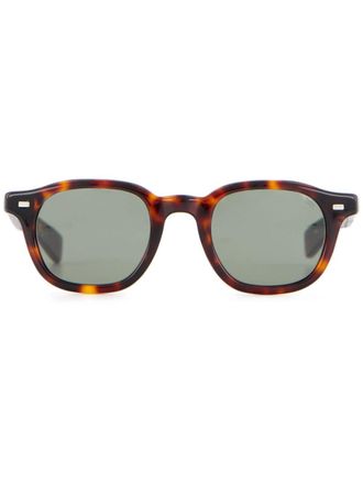 Eyevan 7285 343E zonnebril met vierkant montuur - Bruin