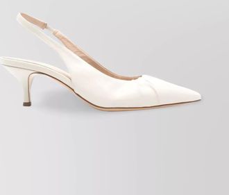 Fabiana Filippi pointed toe kitten heel ruched detail pumps