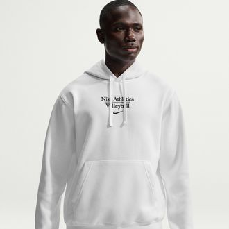 Nike Mens Volleyball Pullover Hoodie in White | APS546NAVB-WHT