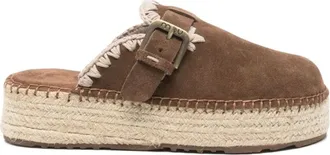 Mou Leather Slippers - female - Mou - Mules - Brown - 7 UK - Shoes