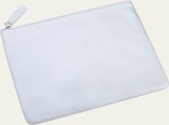 Royce Leather Monogrammed Leather Zippered Travel Organizer Pouch