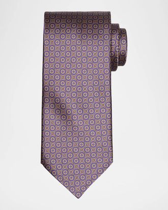 Stefano Ricci Men & apos;s Circle-Print Silk Tie