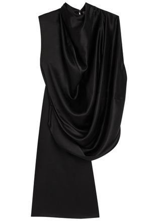 Roksanda Ilincic Vesper Draped Silk top - Black - 12 (UK12 / M)