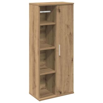 vidaXL Mobile Da Bagno Con Portarotolo Rovere Artigianale 39x22x90 Cm - Vidaxl