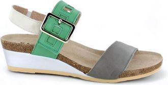 Naot Womens Dynasty Sandal In Fog Grey Soft Jade Ivory