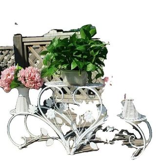 OEM Soporte Para Plantas, Dise&ntilde;o De 4 Niveles, Construcci&oacute;n De Metal Resistente, Blanco