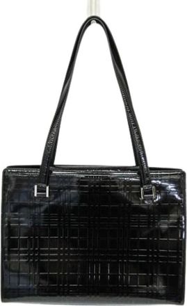 Burberry Pre-owned Shoulder Bags, female, Black, Size: ONE SIZE Pre-owned Leather Shoulder Bag