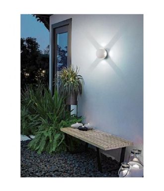 Trade Shop Trade Shop - Applique Muro A Sfera 4 Fasci Di Luce Esterno Bianco Luce 3000k 6000k 4000k Es58