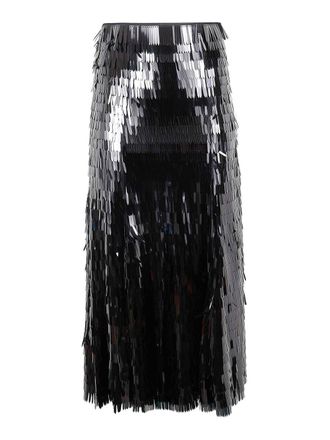Self Portrait Sequin Midi Skirt