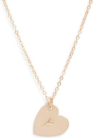 Set & Stones Sophia Initial Heart Pendant Necklace in Gold /Y at Nordstrom