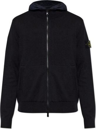 Stone Island Hooded Jacket - Heren - Zomerjassen - Zwart - S - Katoen - Jassen