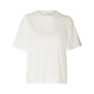 Selected Dames, Tops, Wit, Maat: M Katoen