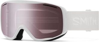 Smith Rally Cylindrical Carbonic-X Small Frame Snow Goggles in White /Ignitor Mirror at Nordstrom
