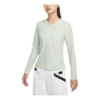 Nike (WMNS) Nike Sportswear Dri-FIT Adv Tech Pack Quick Dry Knitting Round-neck Sweateshirt Grey/Green Graygreen DM6165-034