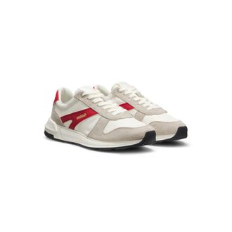 HUGO BOSS Suede-trim sneakers with logo details