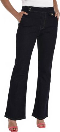 Frank Lyman Design Denim Fit & Flare Jeans In Dark Blue