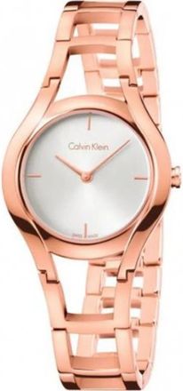 Calvin Klein Ros&eacute;gouden Quartz Horloge - Dames - Horloges - Bruin - ONE Size - Accessoires