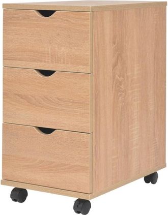 vidaXL Cassettiera 33x45x60 cm Quercia - Vidaxl