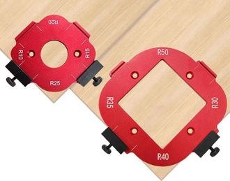 OEM Juego De 2 Plantillas Angulares 8 En 1 Para Carpinter&iacute;a R10 R15 R20 R25 R30 R35 R40 R50 Marca: Cimsfcor