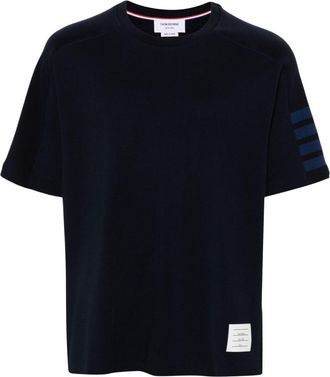 Thom Browne 4-Bar Stripe T-shirt - men - Cotton - 4 - Blue