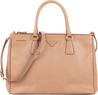 Prada Pre-owned Womens Galleria Handbag - Beige - One Size