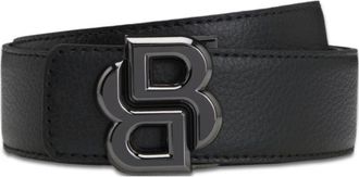 BOSS Reversible Italian leather belt with Double-B monogram buckle