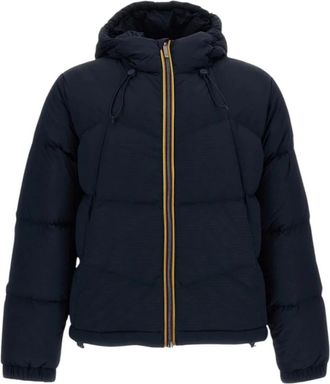 K-Way Quill Fancy Nylon Jacket - Heren - Gewatteerde jassen - Blauw - S - Nylon - Jassen