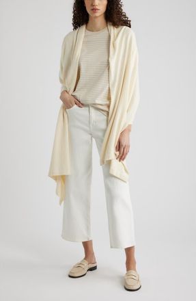 Nordstrom Transitional Knit Travel Wrap in Ivory at Nordstrom