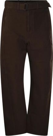 Christophe Lemaire Twisted Belted Pant - Heren - Wijde Broeken - Rood - S - Katoen - Broeken