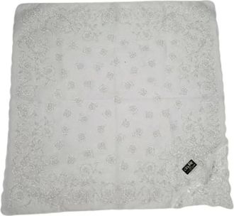 Celine Pre-owned Scarves, female, White, Size: ONE SIZE Pre-owned Vintage Silk Scarf
