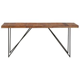 Berkfield Home Dining Table 180x90x76 cm Solid Acacia Wood in Brown | Size: 180 x 90 x 76 cm