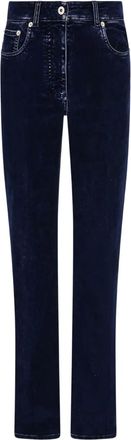 Ferragamo flocked five-pockets trousers - Blue