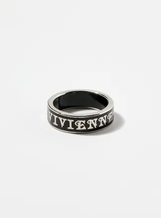 Vivienne Westwood Mens Conduit Street black signature ring