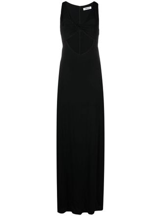 AMBUSH cut-out maxi dress - women - Spandex/Elastane/Viscose - S - Black