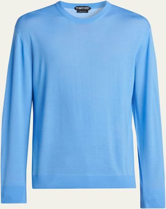 Tom Ford Mens Fine Merino Wool Crewneck Sweater