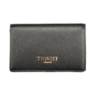 Twinset Portatarjetas de Piel Saffiano - Accessories - Mujer - Negro - ONE SIZE