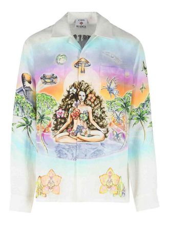Casablanca Innocence White Linen Shirt