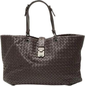 Bottega Veneta Pre-owned Vintage Tote Bag - Dames - Vintage Shopper - Bruin - ONE Size - Leer - Vintage
