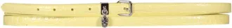 Alexander McQueen Yellow Textured Buckle Belt
