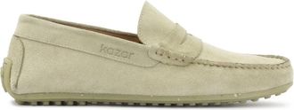 Kazar Heren su&egrave;de mocassins met gevlekte patroon zool - Heren - Loafers - Groen - 45 EU - Su&egrave;de - Schoenen