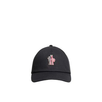 Moncler Grenoble Katoenen Baseballpet - Heren - Petten - Zwart - ONE Size - Katoen - Accessoires