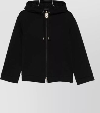 Emporio Armani cotton hooded jacket drawstring long sleeves