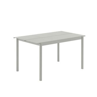 MUUTO Linear Steel Outdoor Gartentisch, 140 x 75 cm, grau
