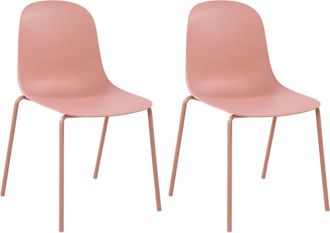 Clp Juego De 2 Sillas Hardin Rosado