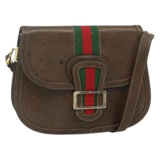 Gucci Pre-owned Cross Body Bags, female, Brown, Size: ONE SIZE Pre-owned Vintage Shoulder Bag